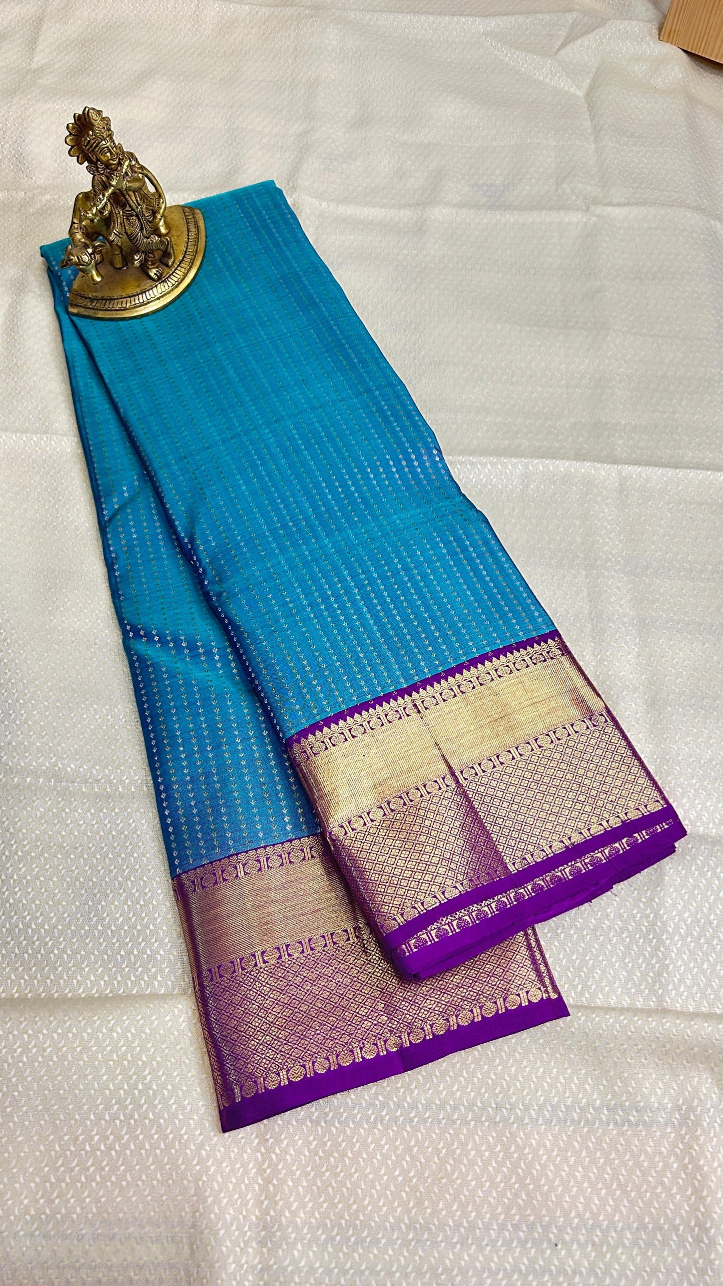 Turquoise Blue with Royal Rani Purple