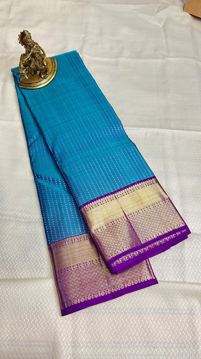 Turquoise Blue with Royal Rani Purple